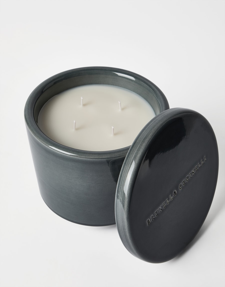 Maxi scented candle with lid Dark Military Lifestyle - Brunello Cucinelli