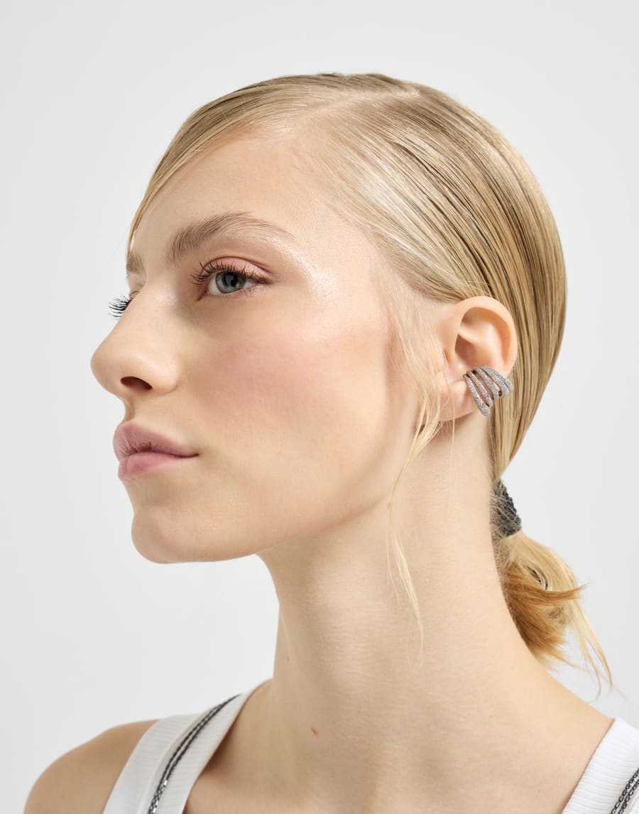 Boucles d’oreille Ear Cuff en argent Argent Femme - Brunello Cucinelli