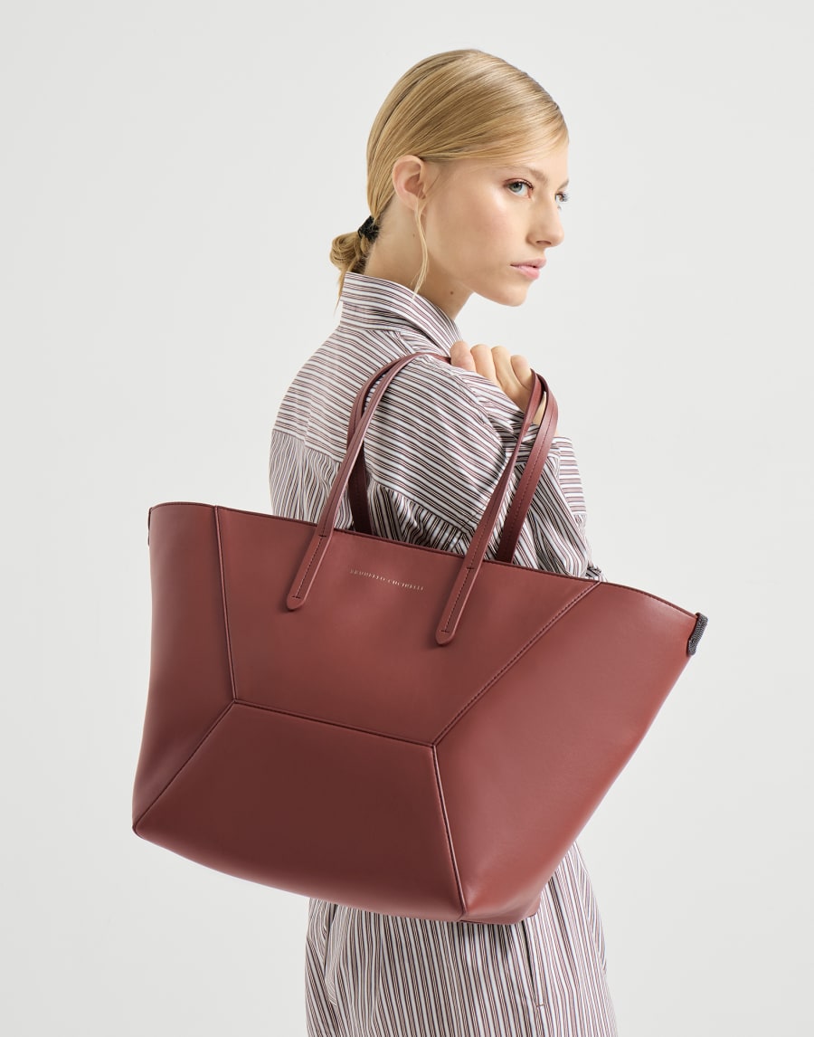 Calfskin BC Duo bag Red Woman - Brunello Cucinelli