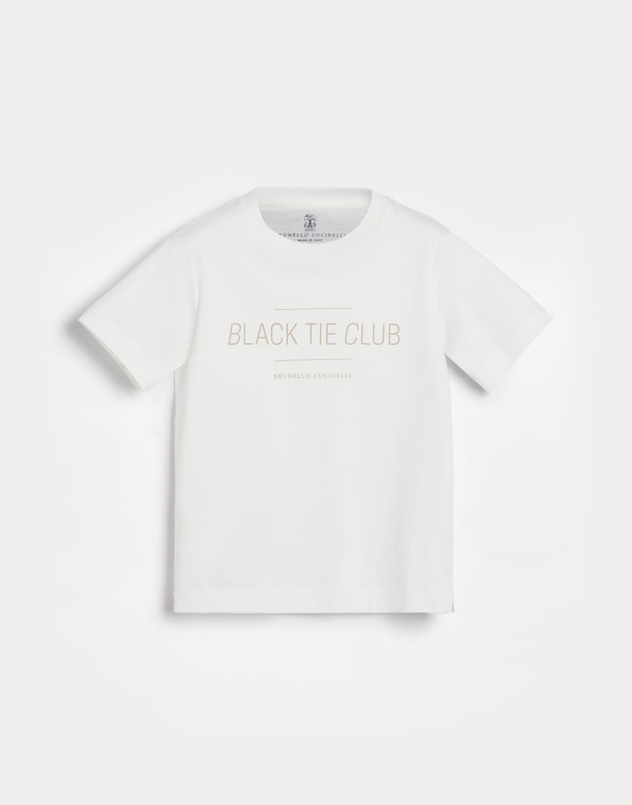 T-Shirt mit Print Panama Jungen - Brunello Cucinelli