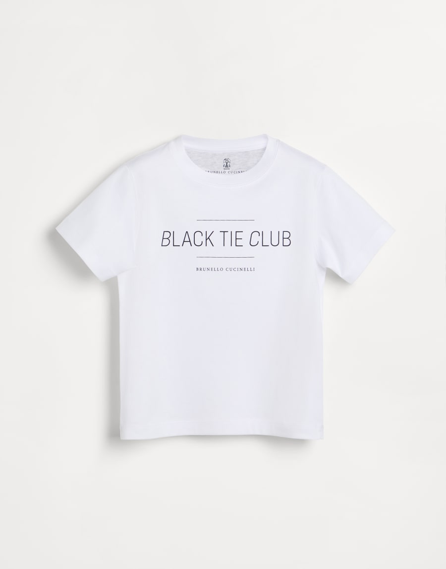 T-Shirt mit Print Weiß Jungen - Brunello Cucinelli