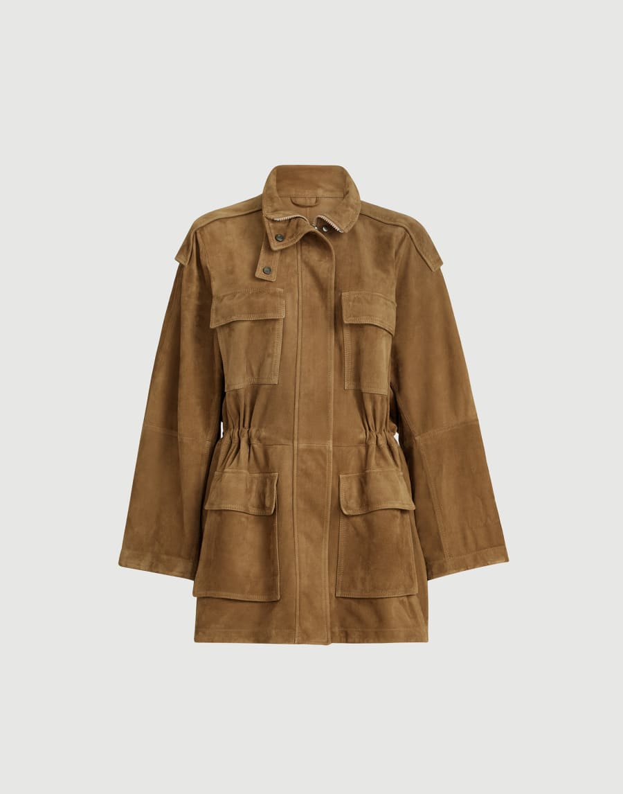 Couture suede safari jacket Brown Woman - Brunello Cucinelli