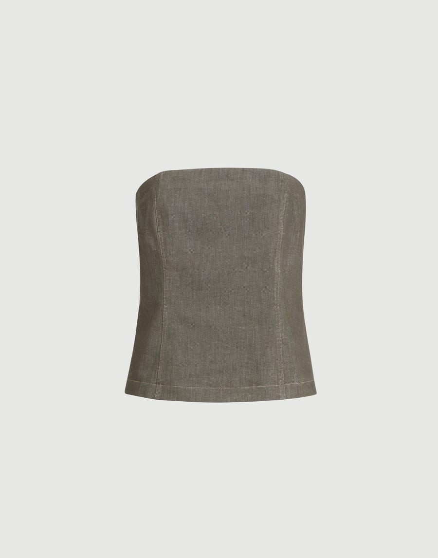 Bandeau top Olive Woman - Brunello Cucinelli