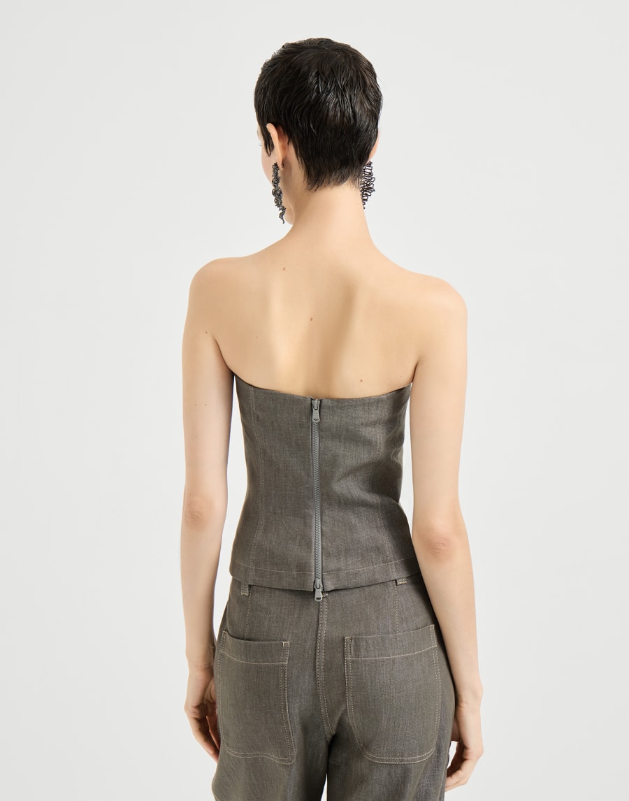 Bandeau-Top Olivgrün Damen - Brunello Cucinelli