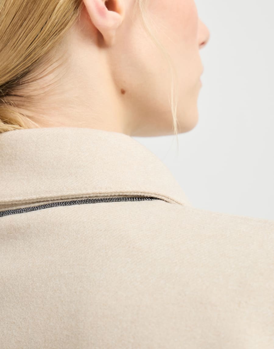 Lightweight cloth outerwear jacket Sand Woman - Brunello Cucinelli