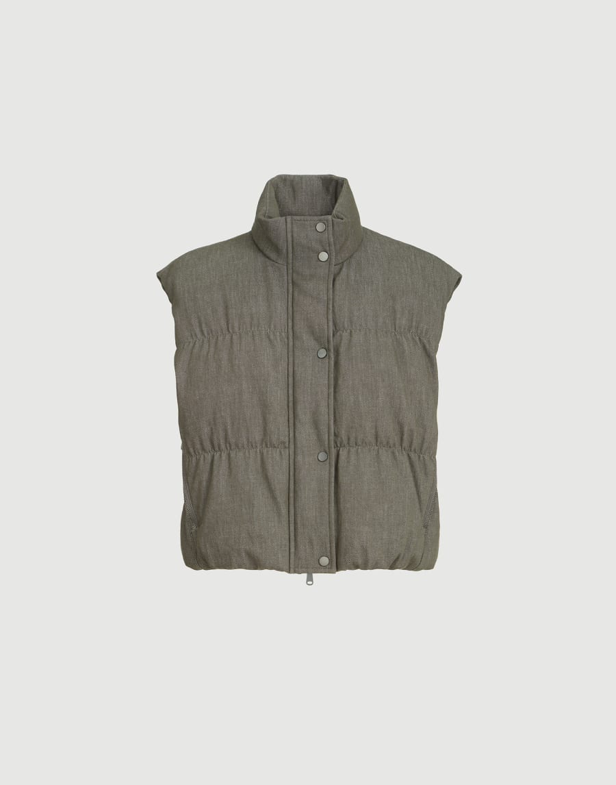 Down vest Olive Woman - Brunello Cucinelli