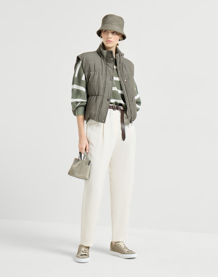 Down vest Olive Woman - Brunello Cucinelli