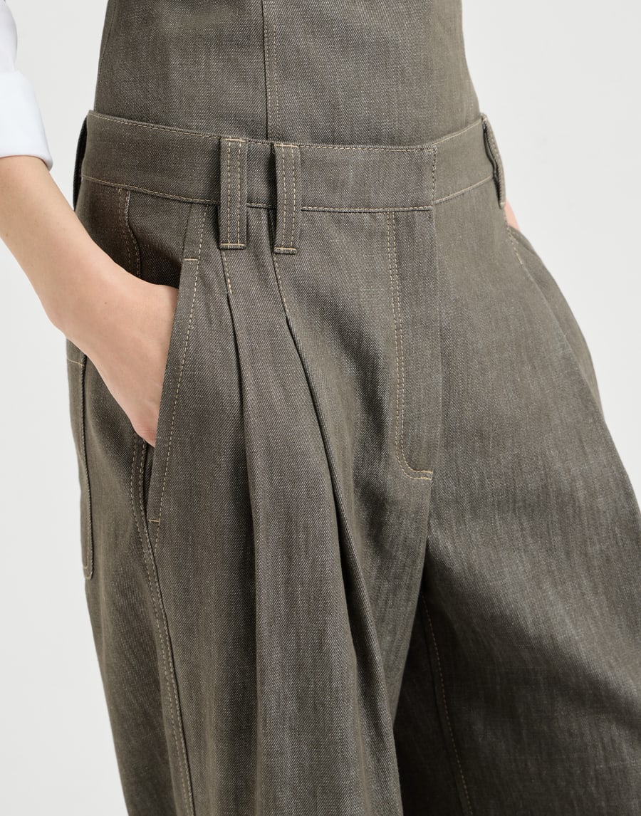 Wide Smart trousers Olive Woman - Brunello Cucinelli