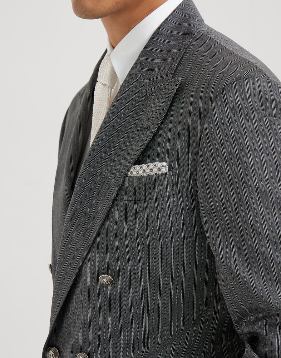 Pañuelo de bolsillo con diseño Gris Claro Hombre - Brunello Cucinelli