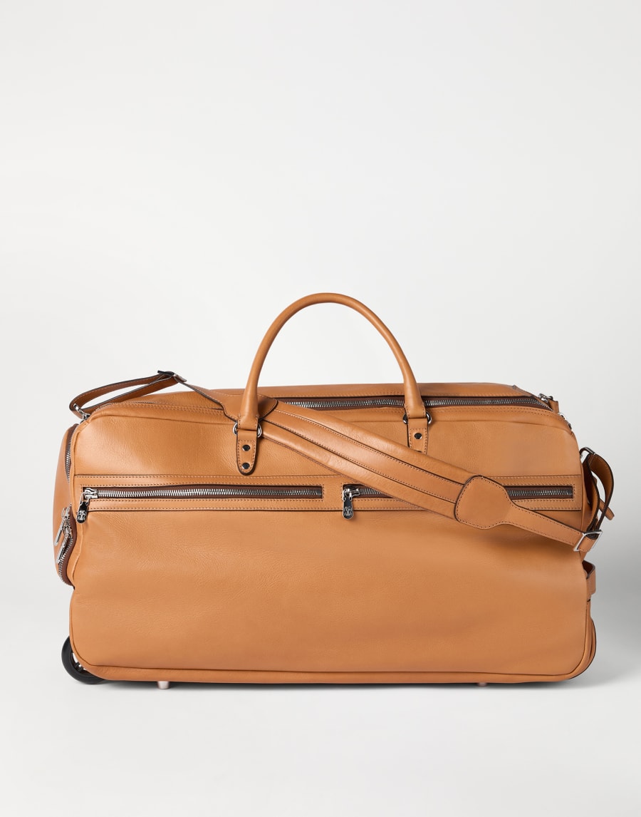 Cowhide trolley bag Cognac Man - Brunello Cucinelli