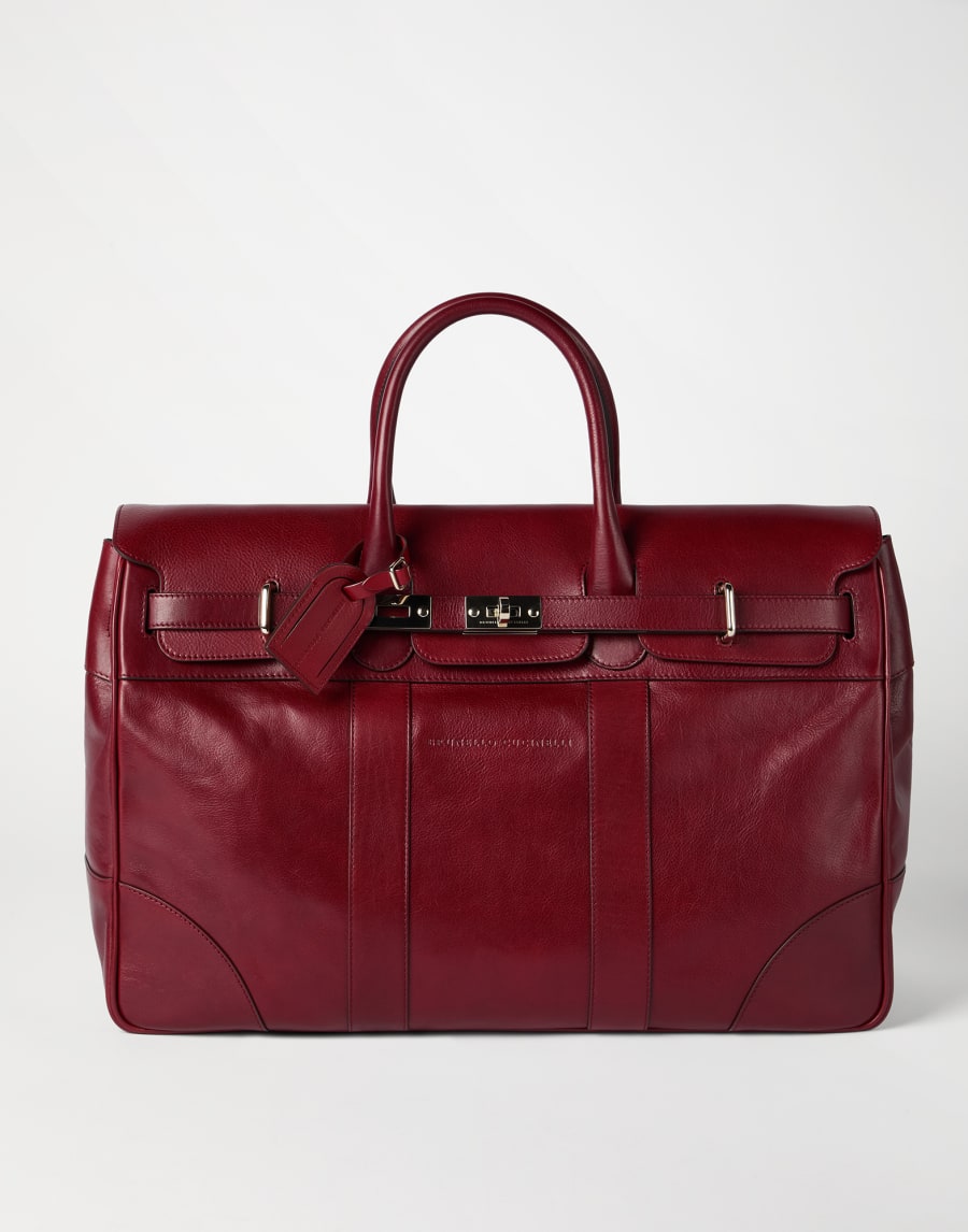 Calfskin country bag Terracotta Man - Brunello Cucinelli