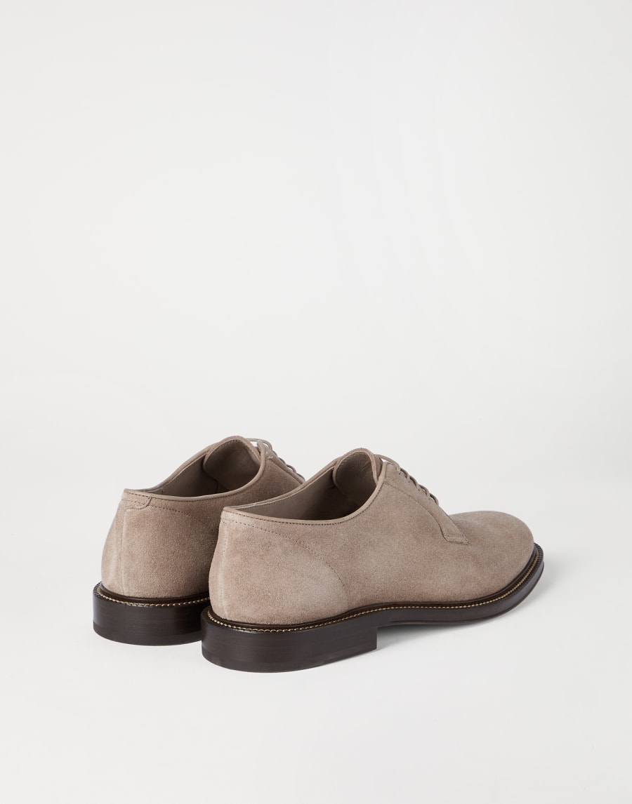 Reversed calfskin Derbies Brown Man - Brunello Cucinelli