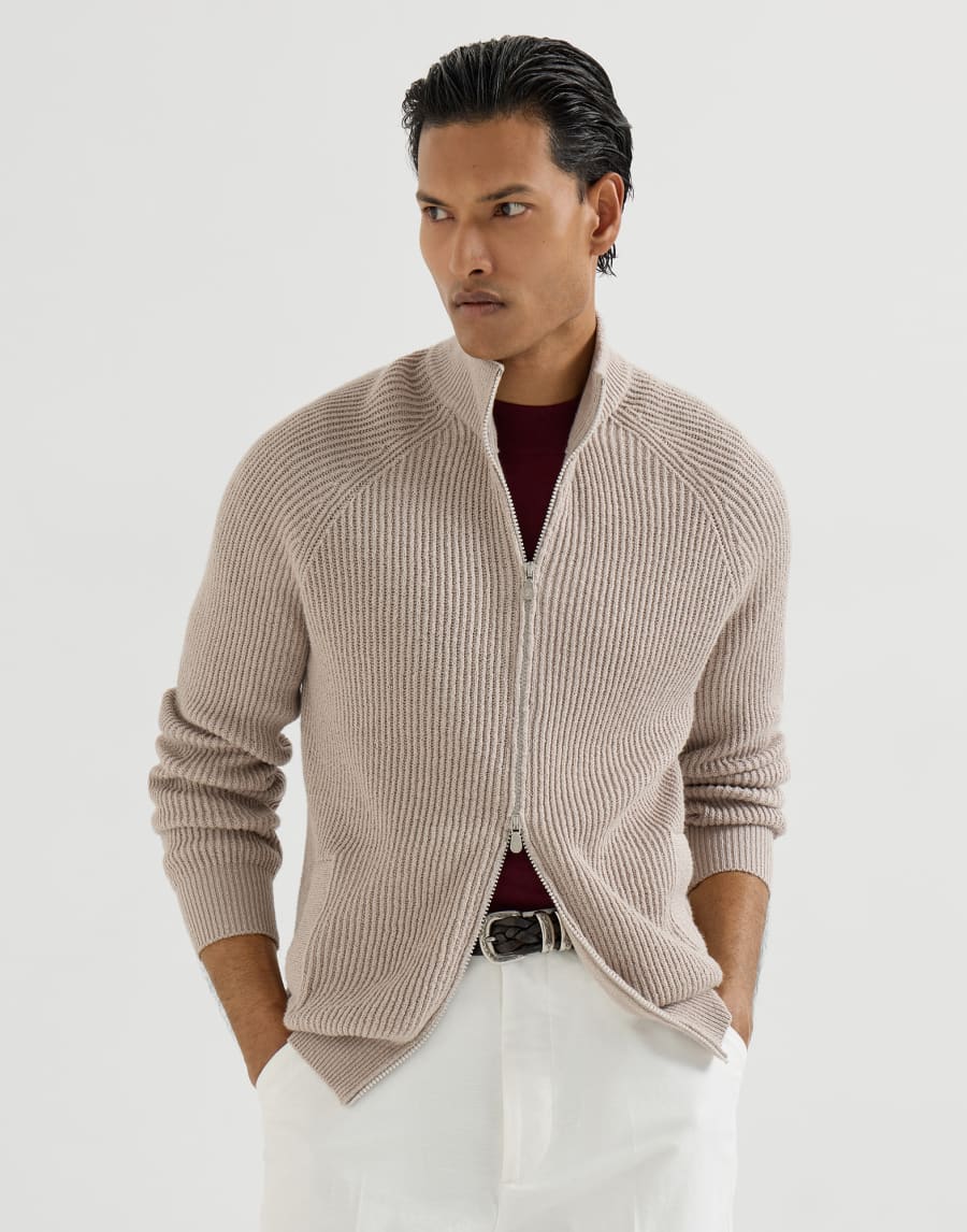 Malfilé cotton cardigan Yuta Man - Brunello Cucinelli