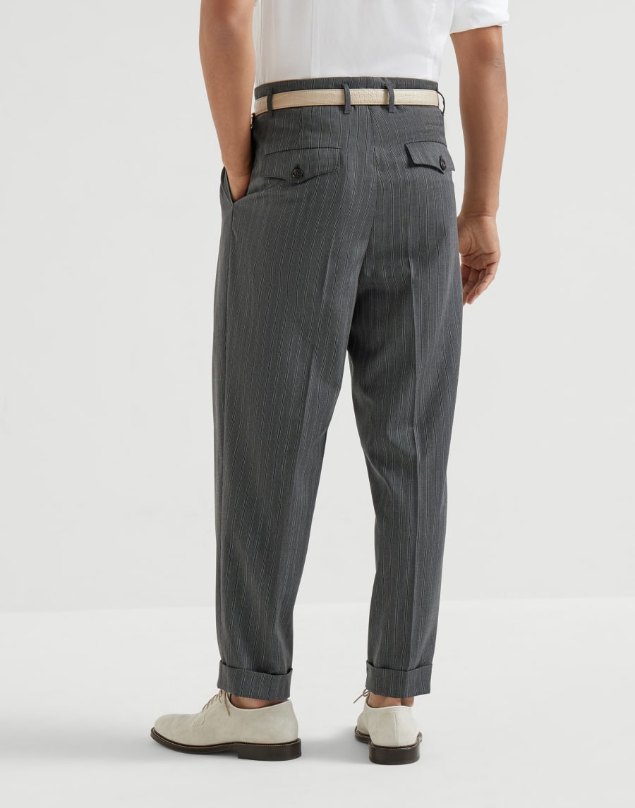 Virgin wool trousers Dark Grey Man - Brunello Cucinelli