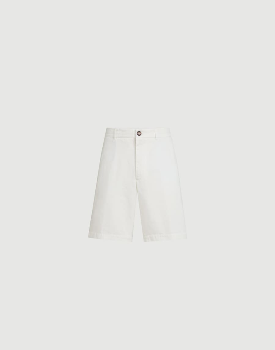 Garment-dyed Bermuda shorts White Man - Brunello Cucinelli