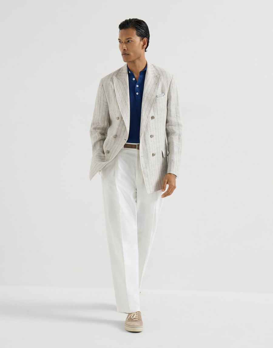 Polo a mezza costa inglese Avio Uomo - Brunello Cucinelli