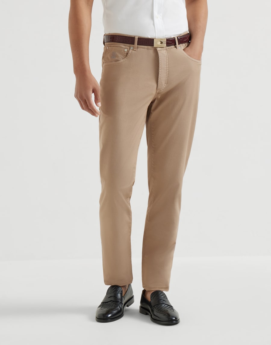 Comfort gabardine trousers Biscuit Man - Brunello Cucinelli