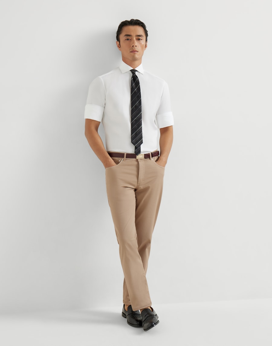Comfort gabardine trousers Biscuit Man - Brunello Cucinelli