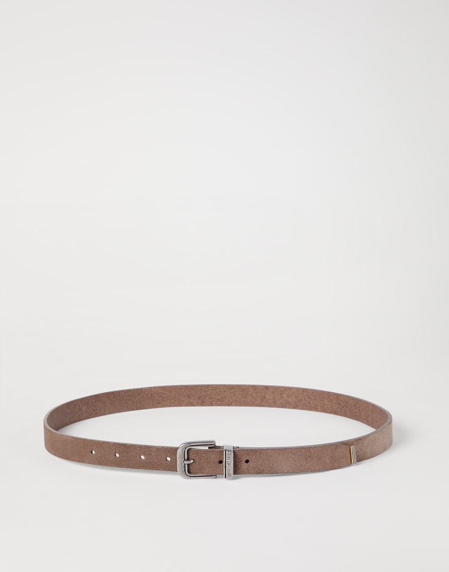 Reversed leather belt Light Brown Man - Brunello Cucinelli
