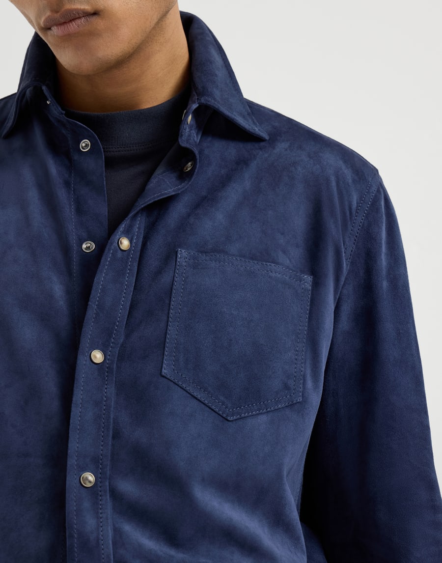 Suede overshirt Ink Man - Brunello Cucinelli