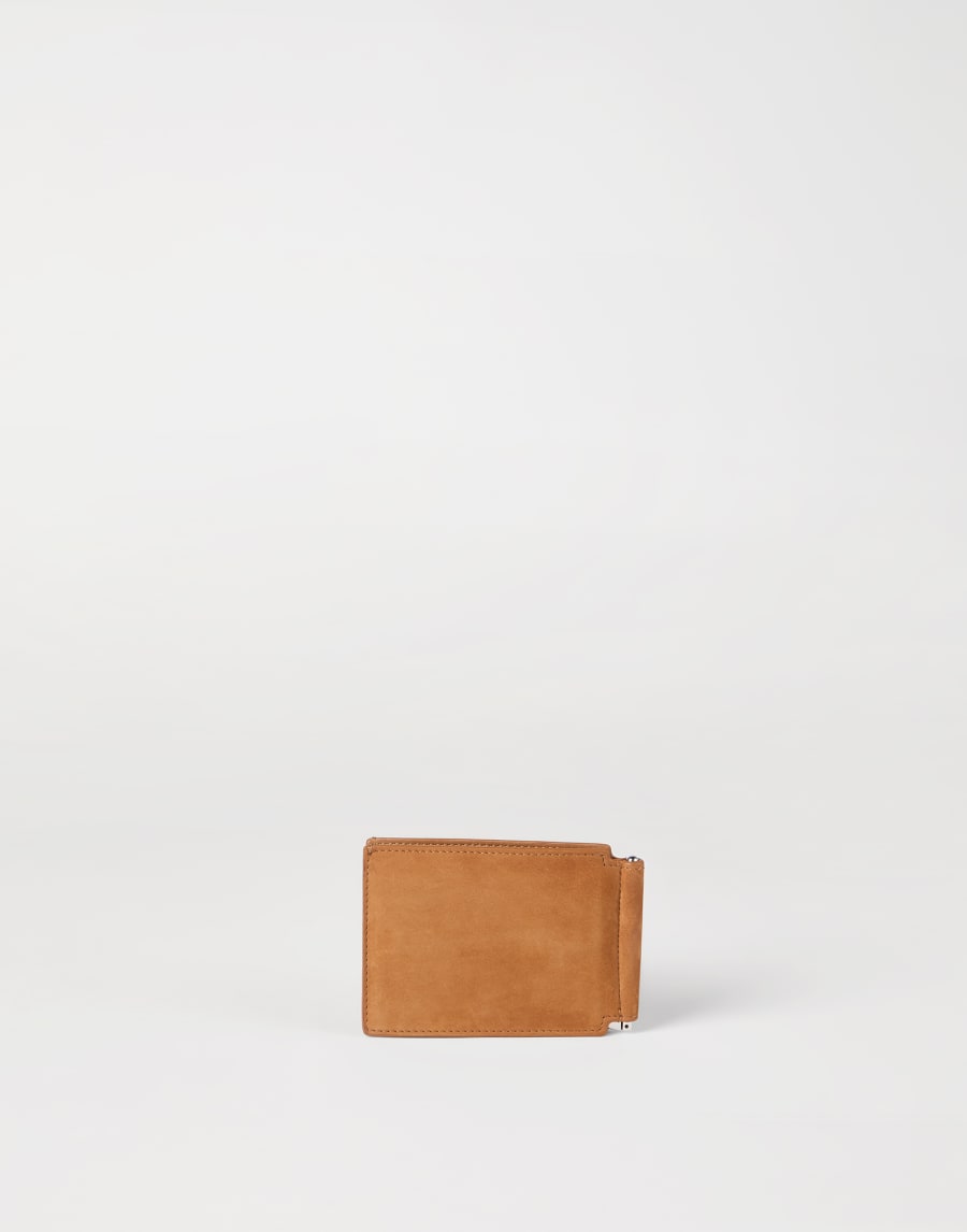 Nubuck wallet Cognac Man - Brunello Cucinelli