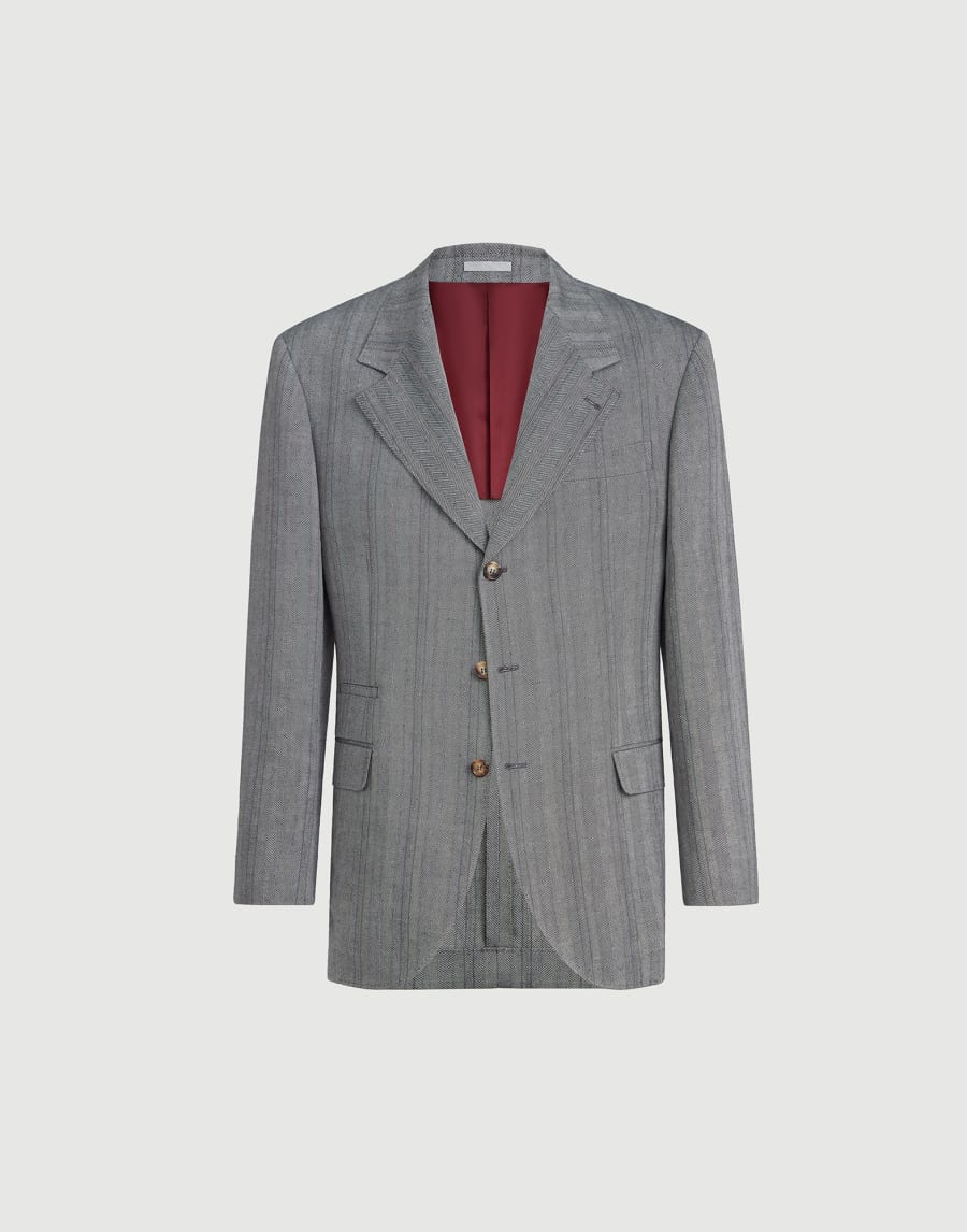 Chevron blazer Medium Grey Man - Brunello Cucinelli