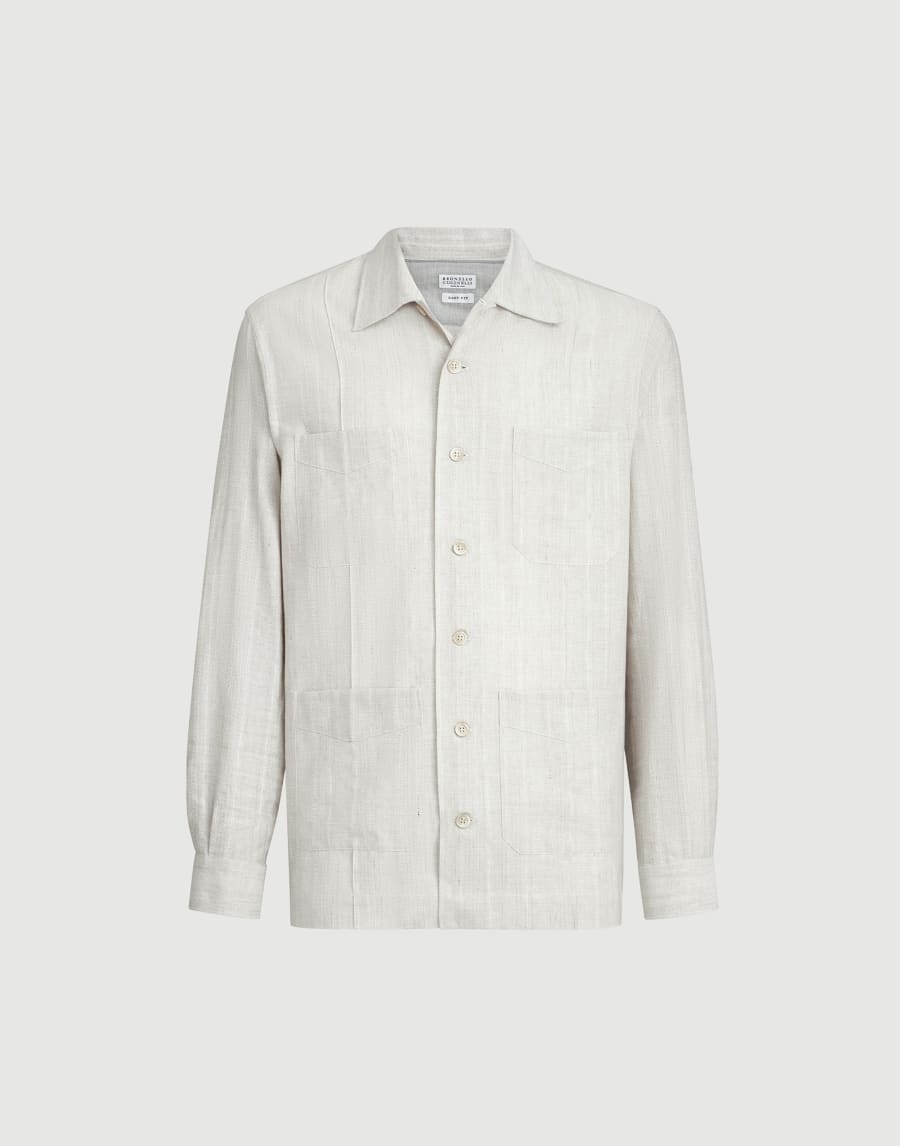 Cotton and linen guayabera Rope Man - Brunello Cucinelli