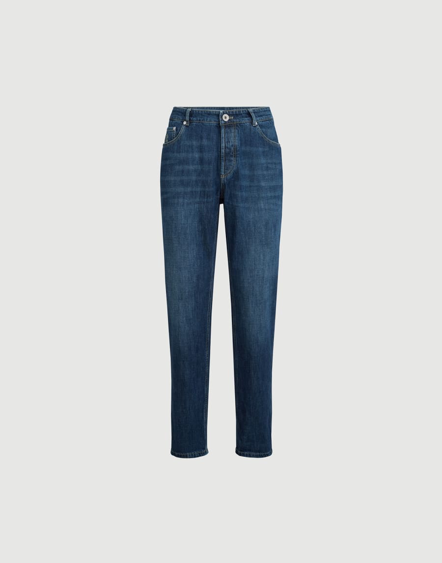 Lightweight denim trousers Dark Denim Man - Brunello Cucinelli