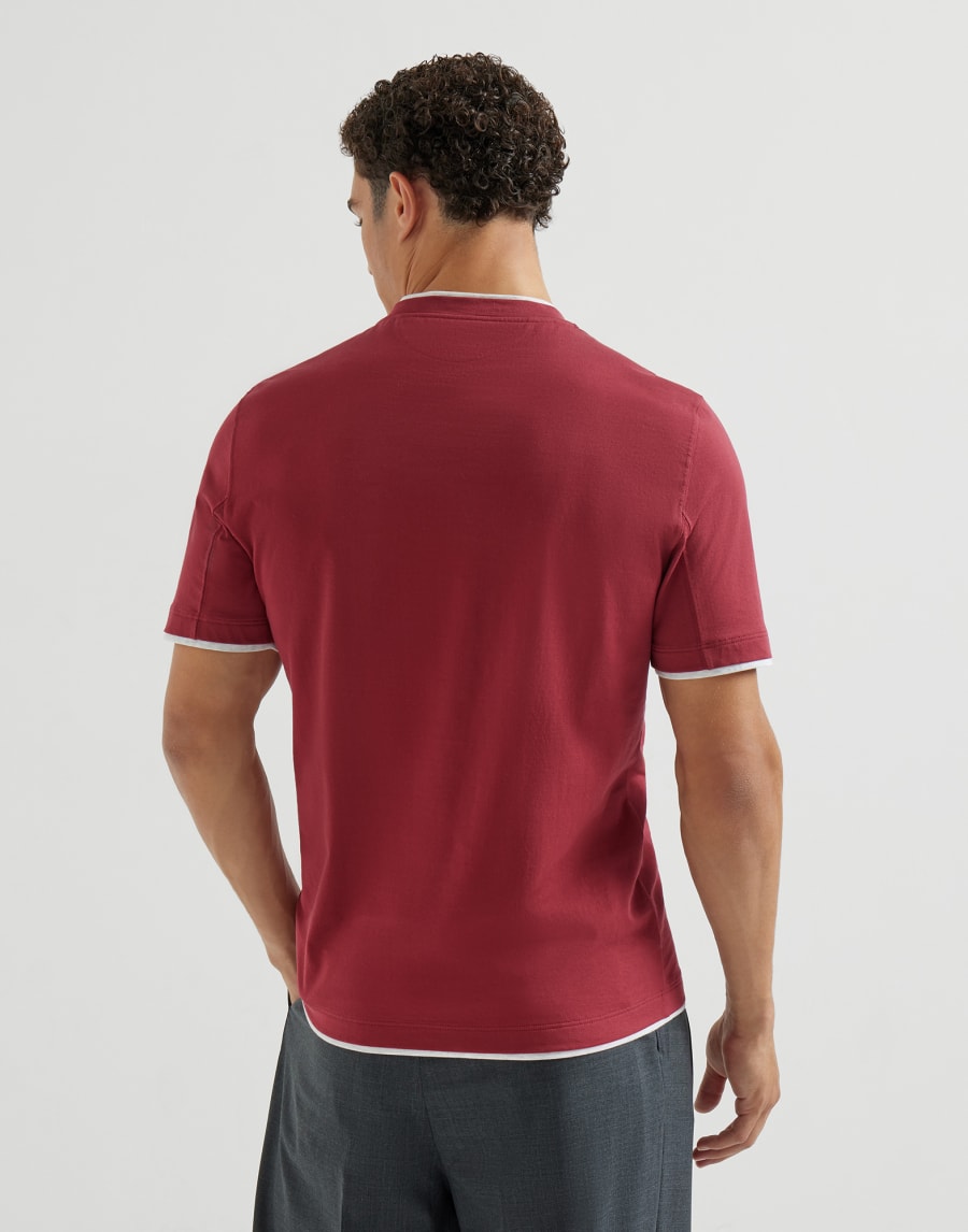 T-shirt with faux-layering Cherry Man - Brunello Cucinelli
