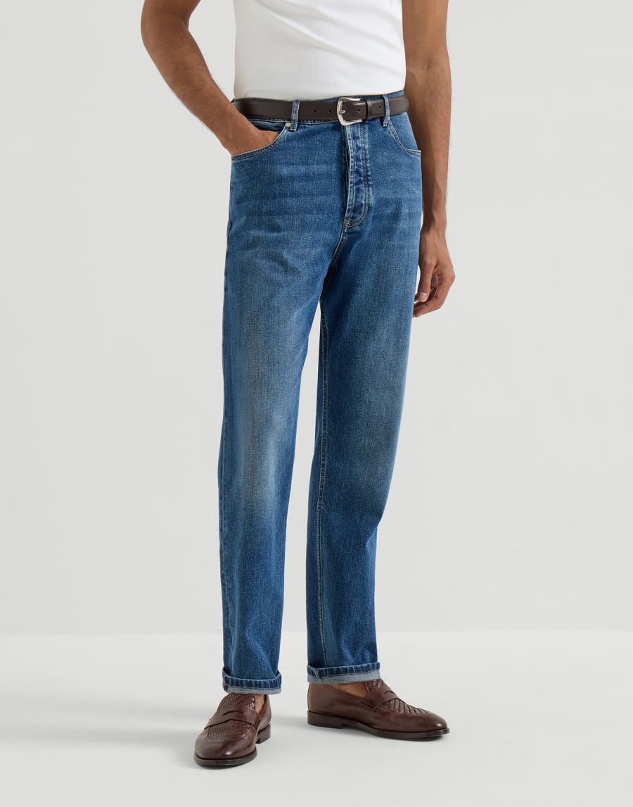 Comfort denim trousers Medium Denim Man - Brunello Cucinelli