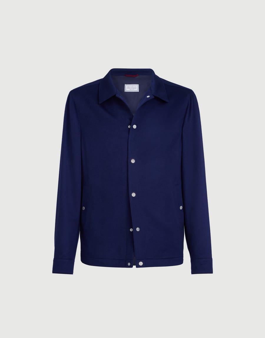 Cashmere flannel outerwear jacket Royale Blue Man - Brunello Cucinelli