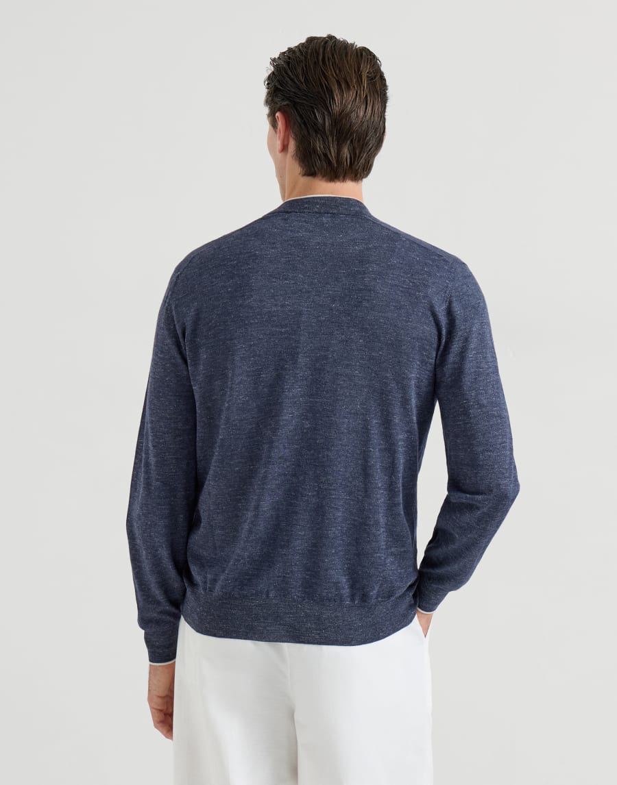 Lightweight cardigan Avio Blue Man - Brunello Cucinelli