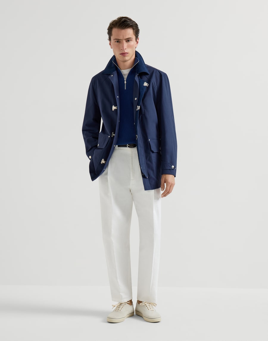 Cotton sweater Avio Blue Man - Brunello Cucinelli