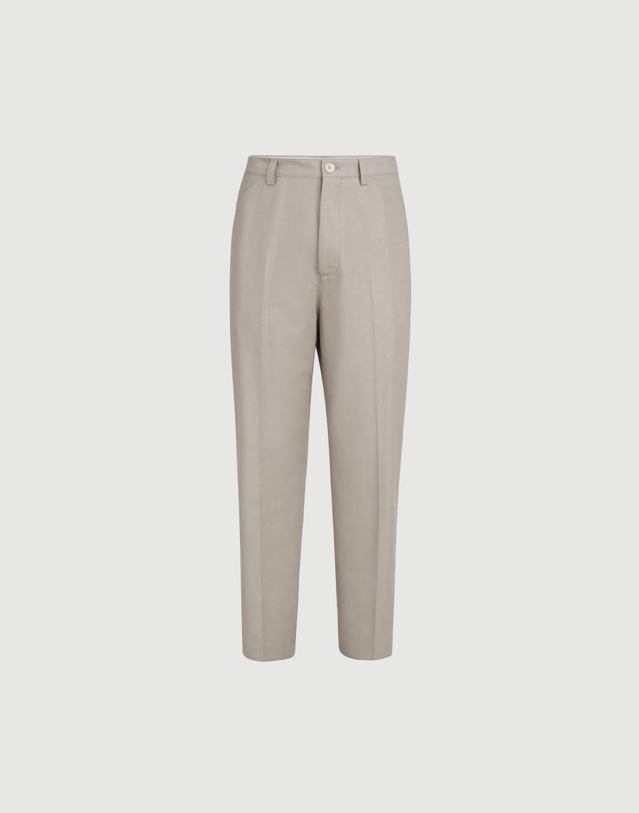 Panama trousers Dove Grey Man - Brunello Cucinelli