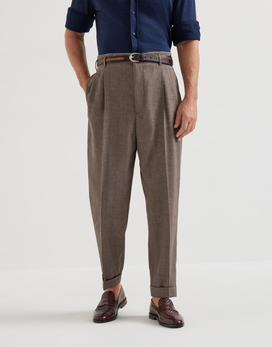Chevron trousers Hazelnut Man - Brunello Cucinelli