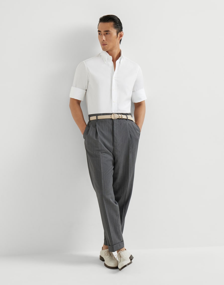 Virgin wool trousers Dark Grey Man - Brunello Cucinelli