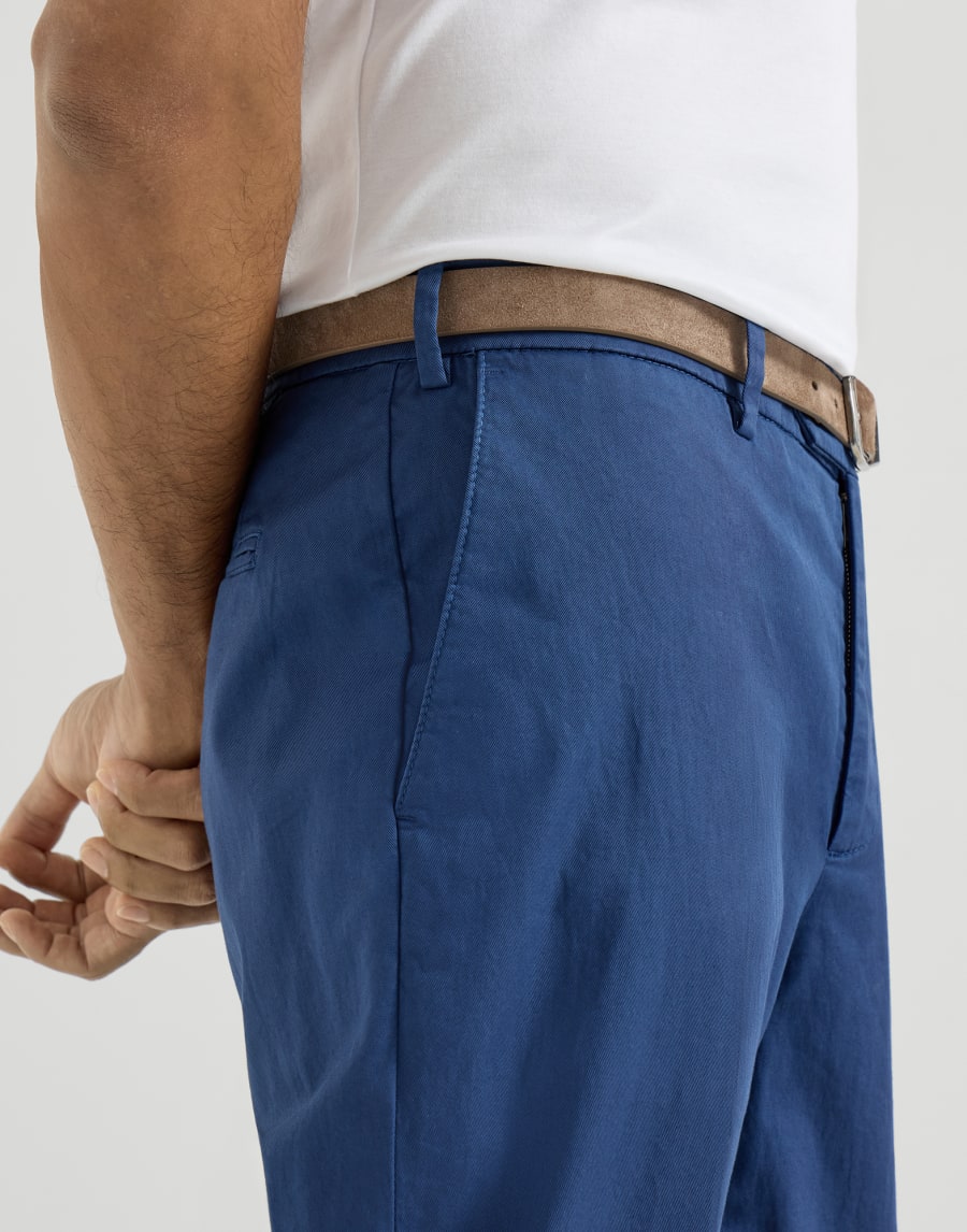 Comfort gabardine trousers Denim Man - Brunello Cucinelli