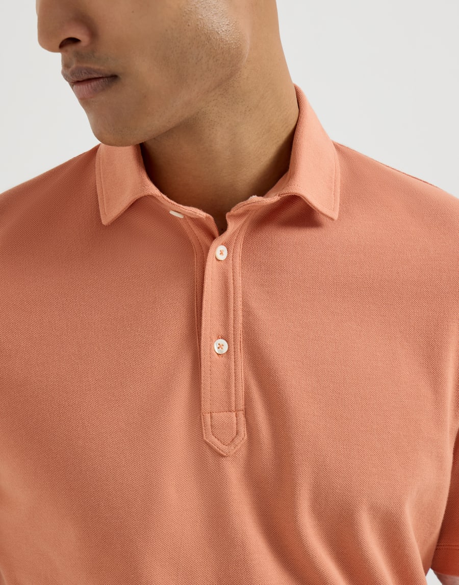ピケ ポロシャツ アプリコット メンズ - Brunello Cucinelli