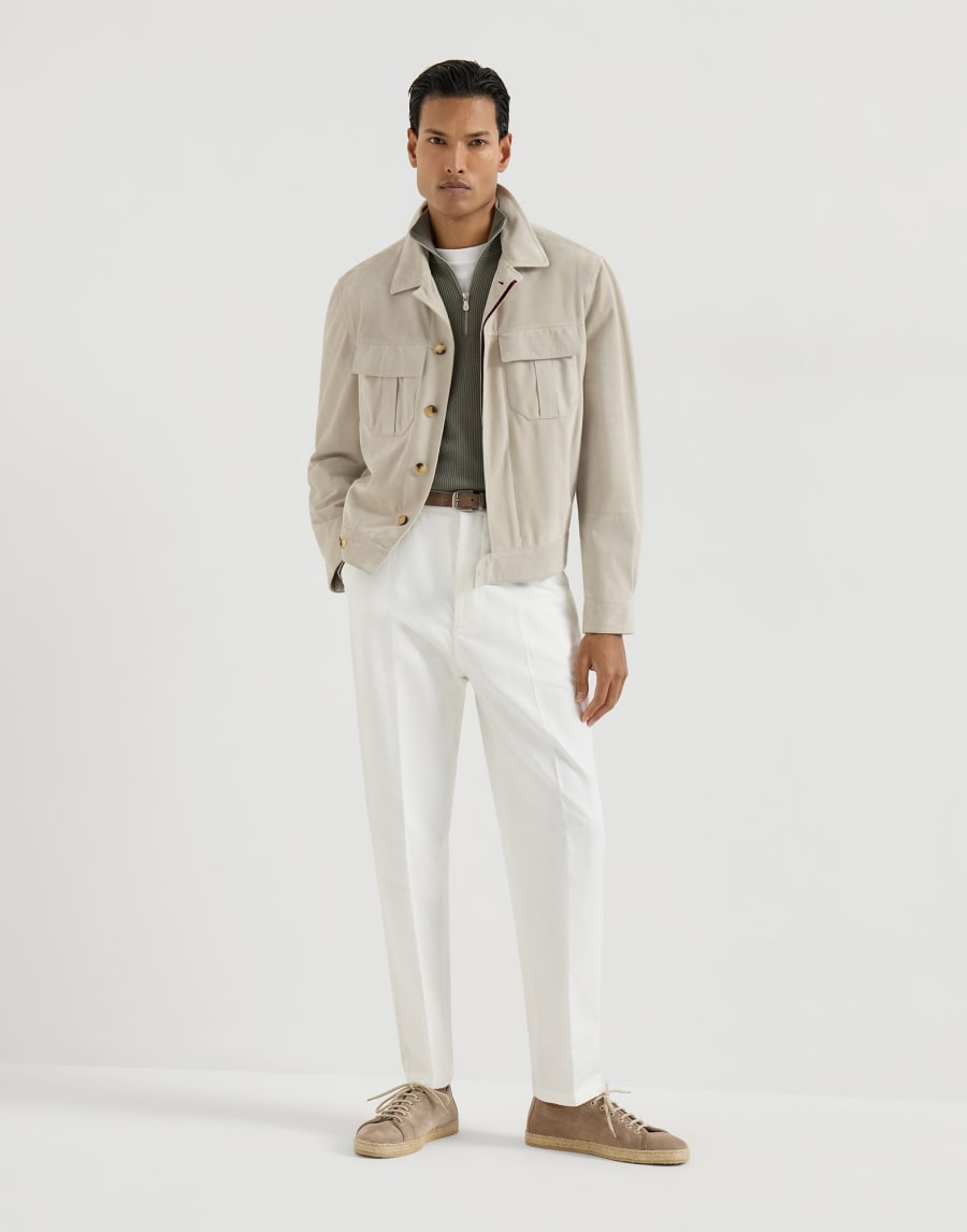 Cotton sweater Khaki Man - Brunello Cucinelli