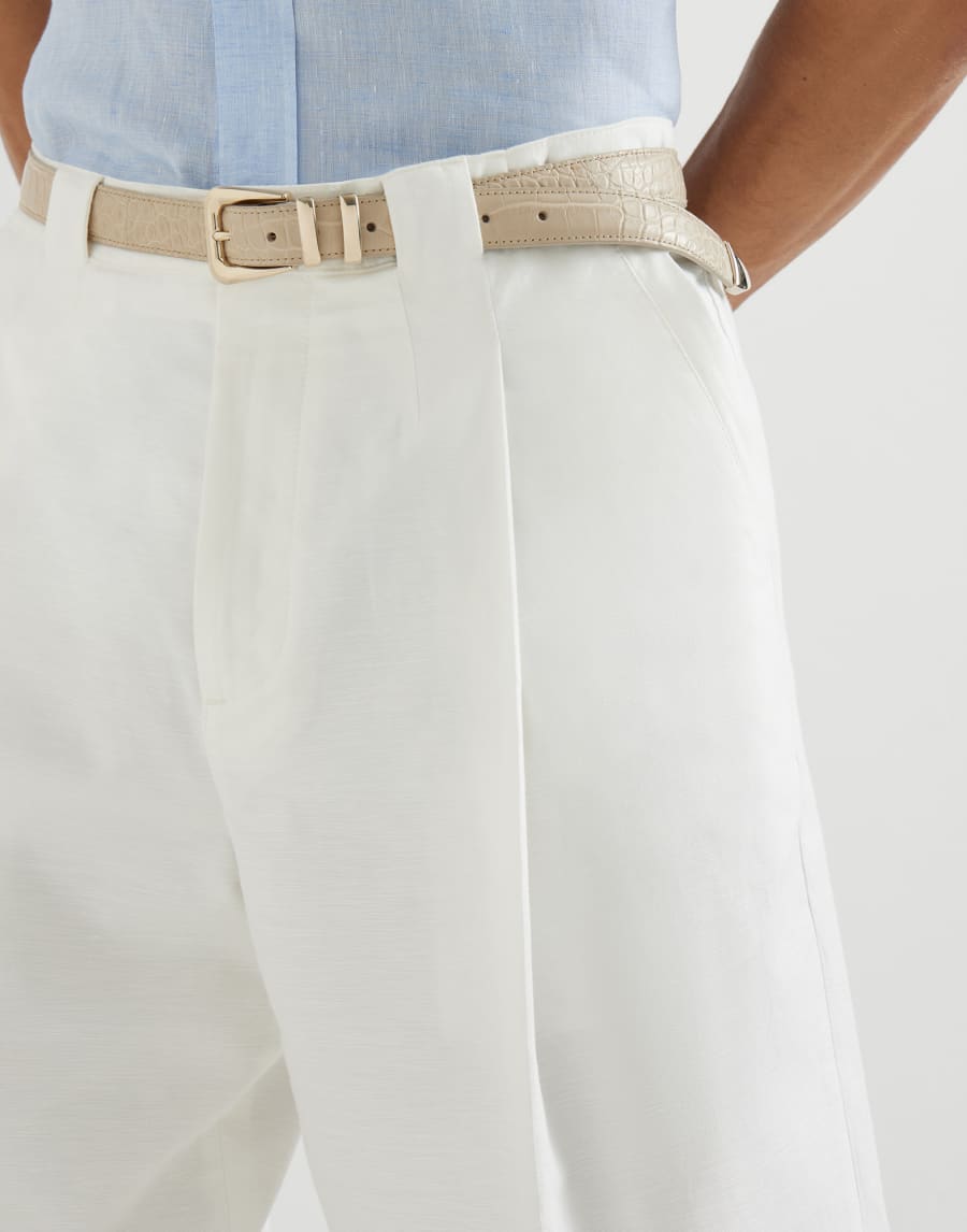 Cotton and linen trousers Snow Man - Brunello Cucinelli