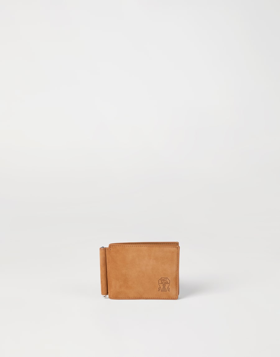 Nubuck wallet Cognac Man - Brunello Cucinelli