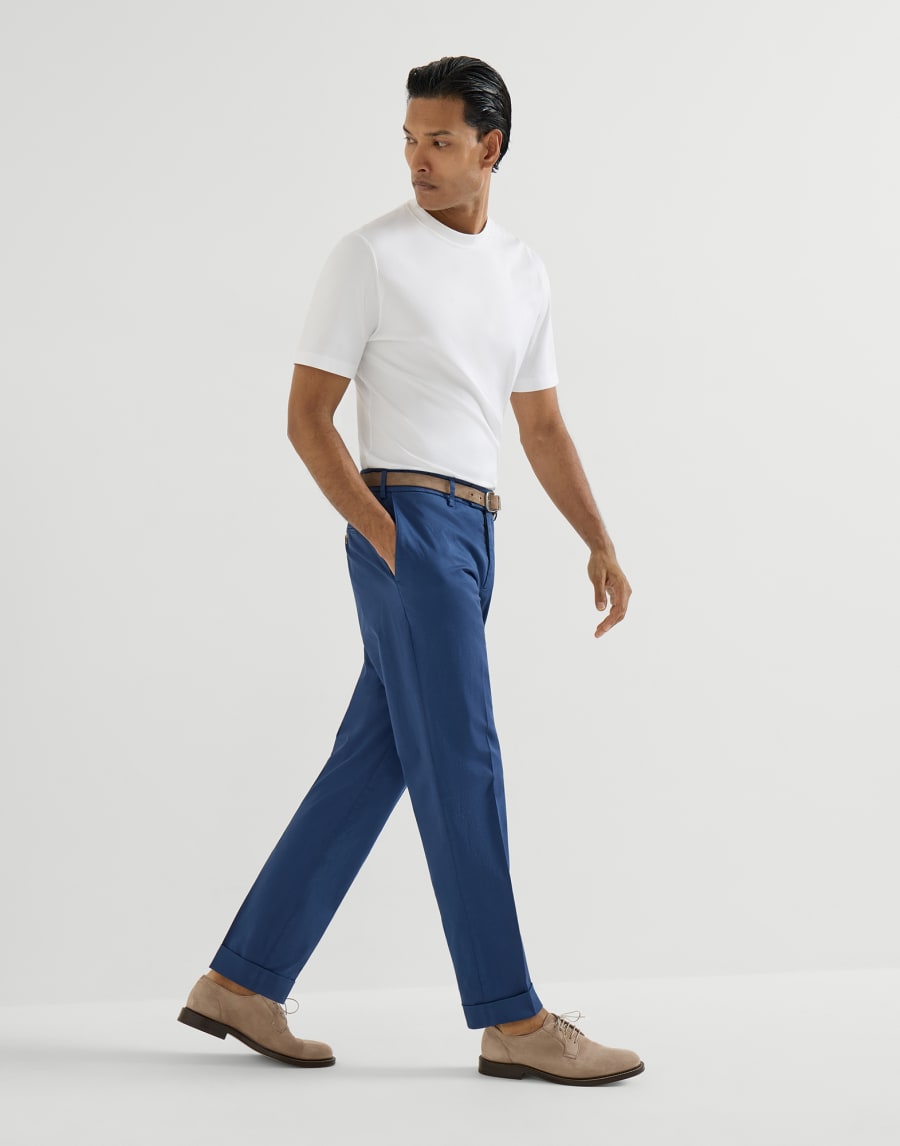 Comfort gabardine trousers Denim Man - Brunello Cucinelli