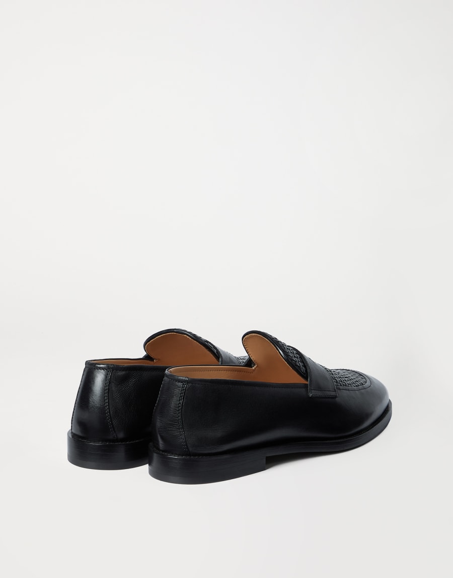 Penny-Loafers aus Kalbsleder Schwarz Herren - Brunello Cucinelli