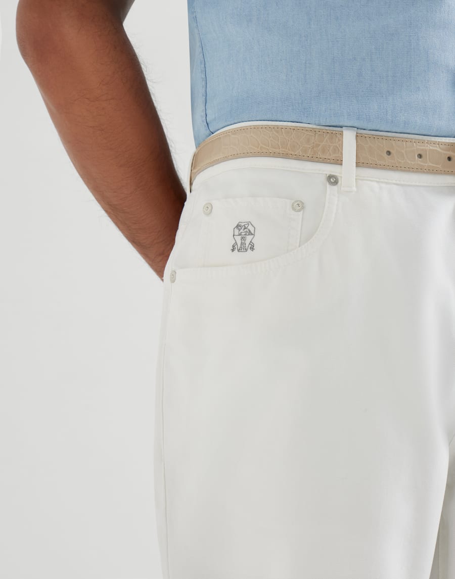 ガーメントダイ ギャバジン トラウザーズ スノー メンズ - Brunello Cucinelli