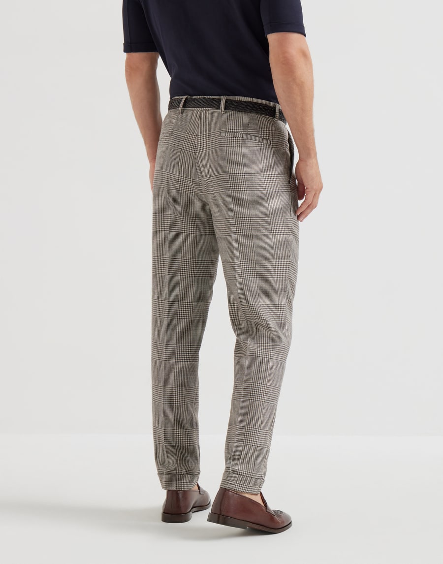 Prince of Wales trousers Brown Man - Brunello Cucinelli