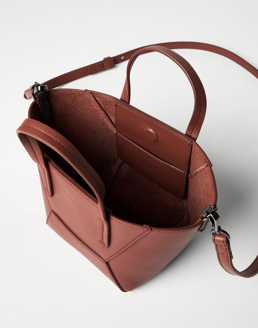 Calfskin mini BC Duo bag Firebrick Woman - Brunello Cucinelli