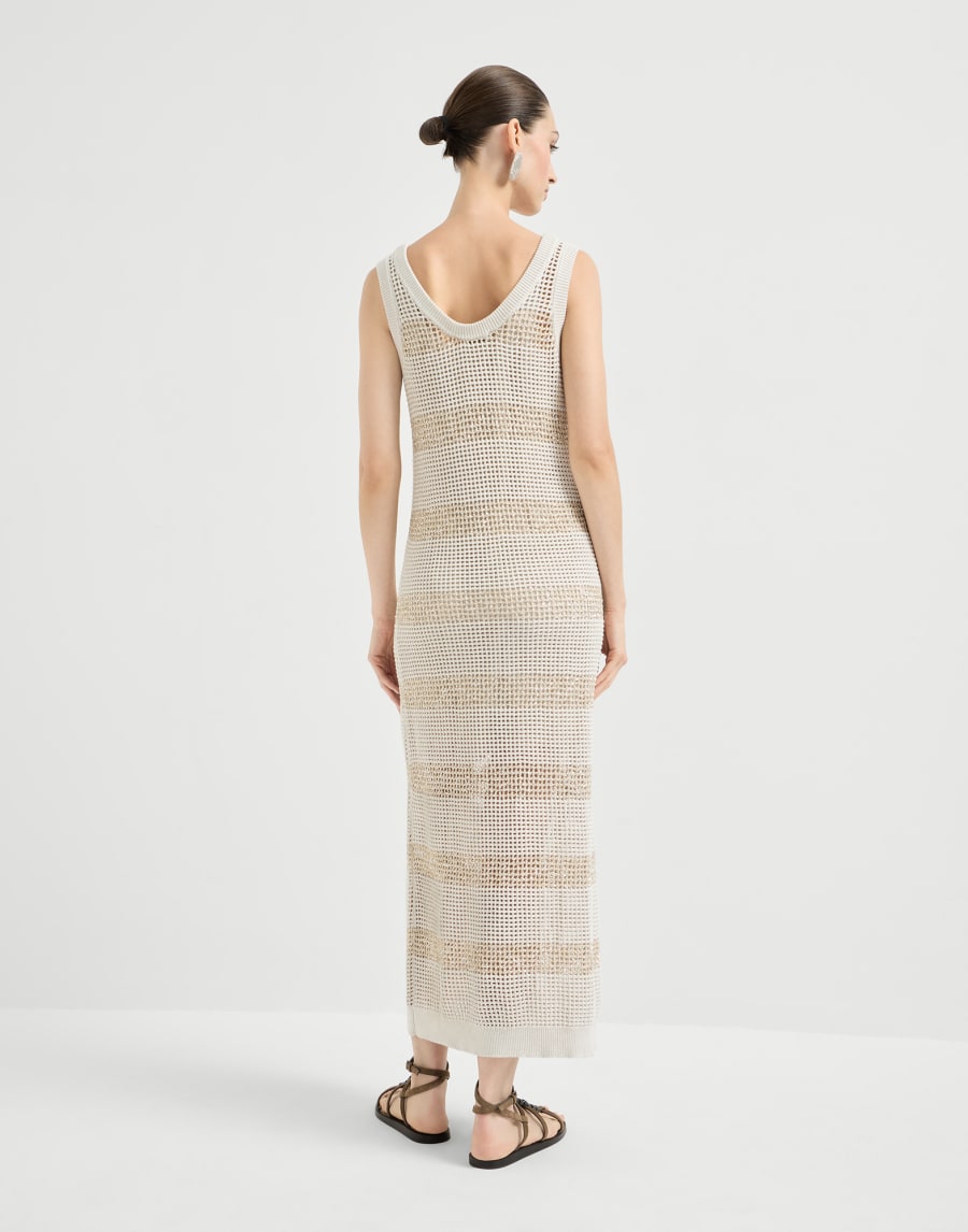 Dress with dazzling stripes Oat Woman - Brunello Cucinelli