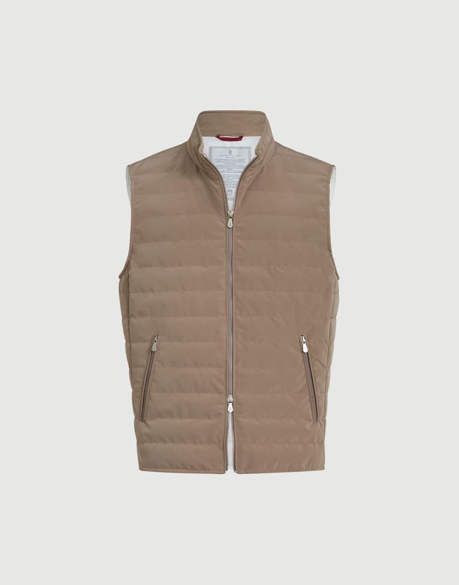 Nylon down vest Hazelnut Man - Brunello Cucinelli