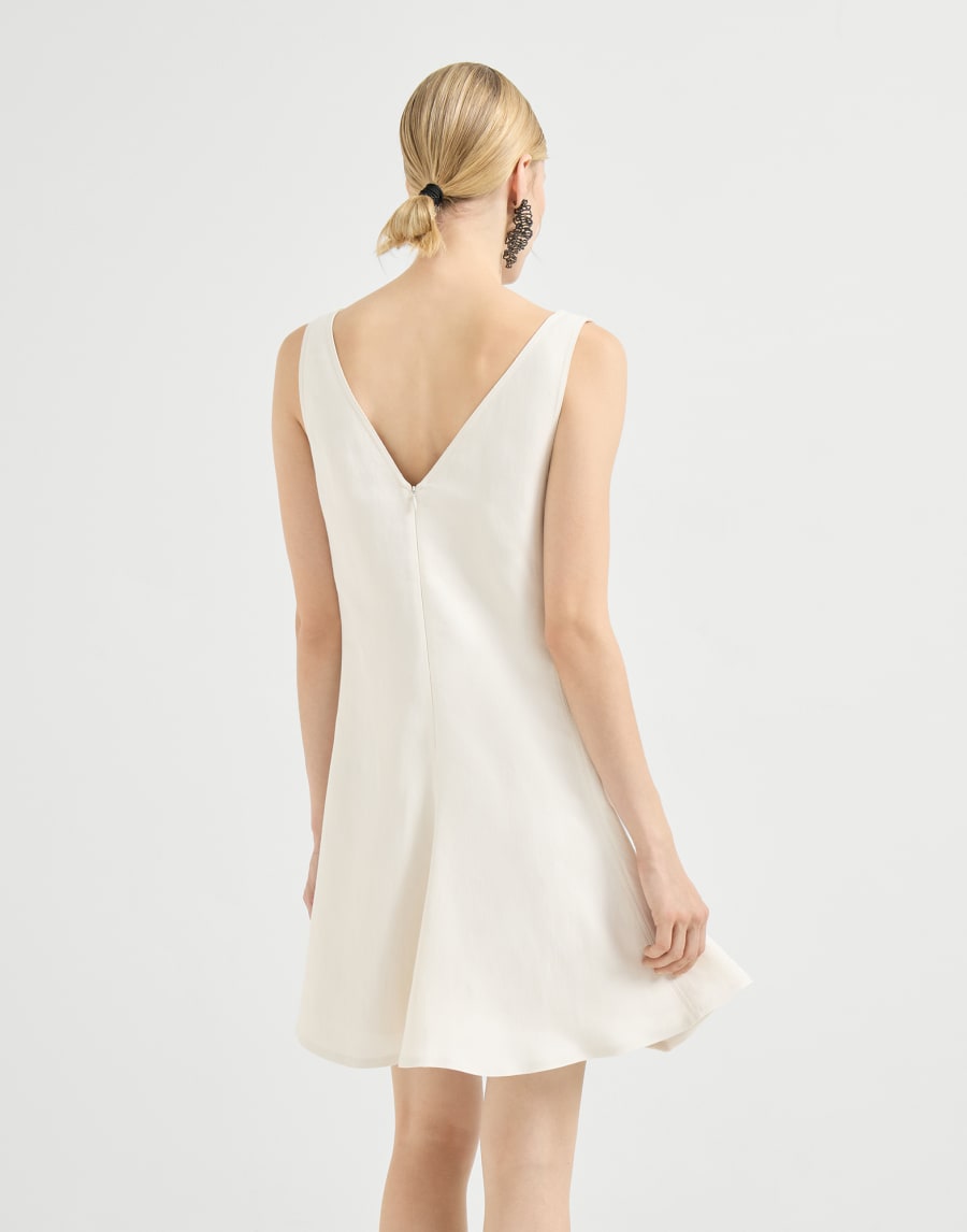Mini robe en sergé Fluid Ivoire Femme - Brunello Cucinelli