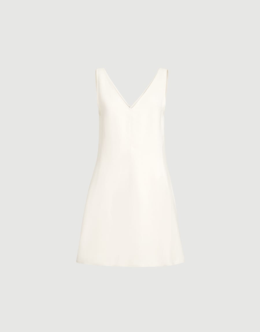 Mini robe en sergé Fluid Ivoire Femme - Brunello Cucinelli